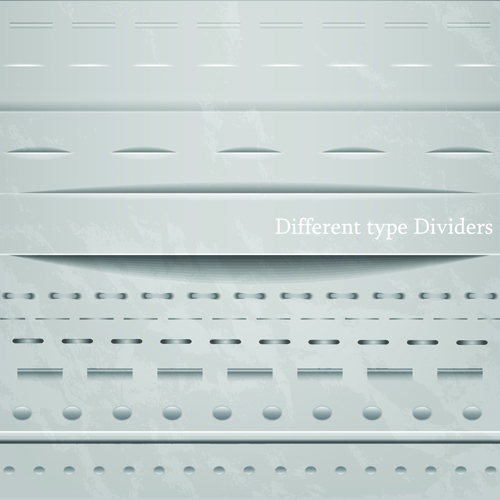 Different Type Dividers design vector 03  