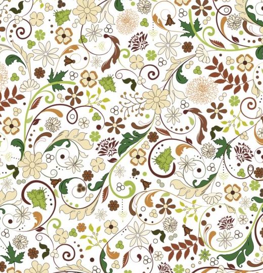 Elegant floral retro pattern seamless vector 06  