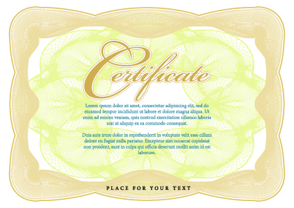 Vector Gentle certificate template set 05  