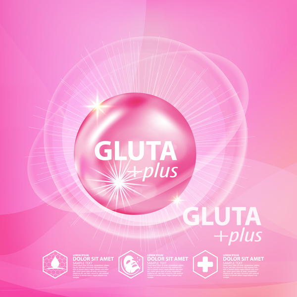 Gluta plus le vecteur de modèle d'affiche publicitaire 06  