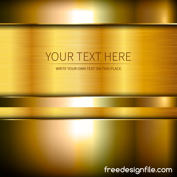 Gold metal shining background vector  