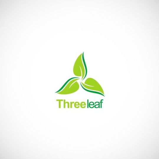 Logo de vecteur de cercle organique de feuille verte  