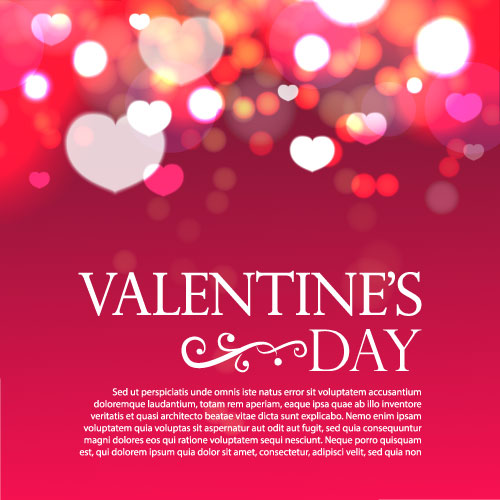 Halation valentines day background vector material  