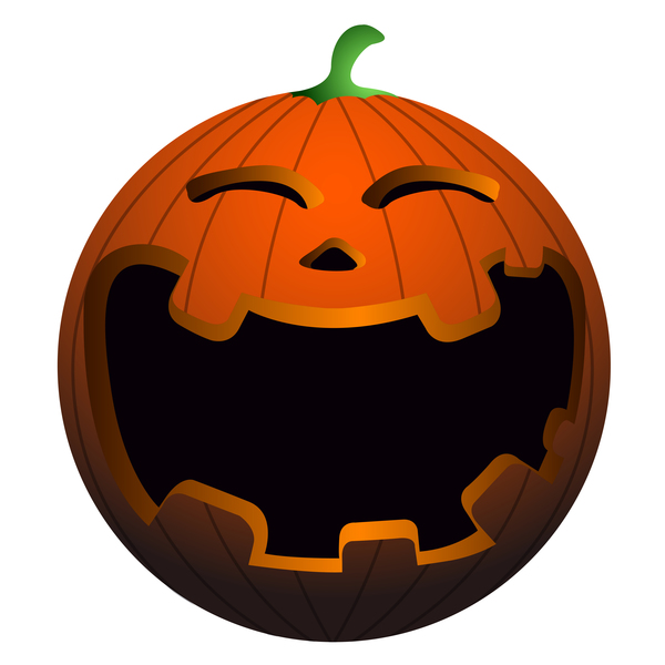 Halloween pumpkin head vector illustration 03  