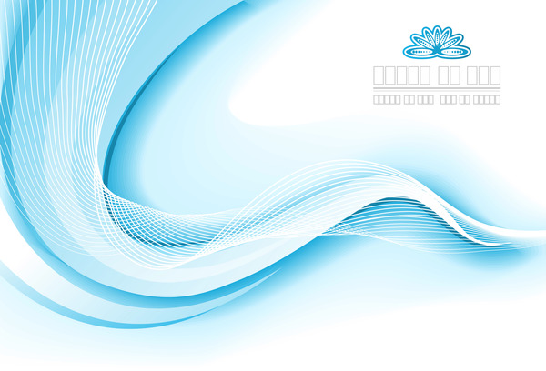 Light blue wavy abstract background vector 09  