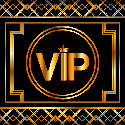 Luxury golden VIP background vectors 07  