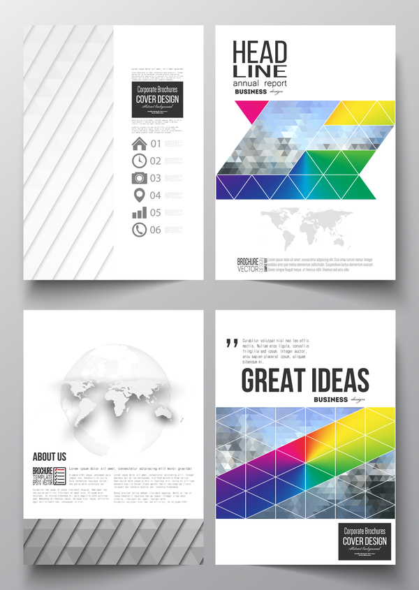 Moderne Broschüre decken kreative Vektoren 05 ab  