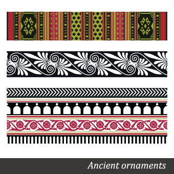 Ancient Ornament pattern vector 04  