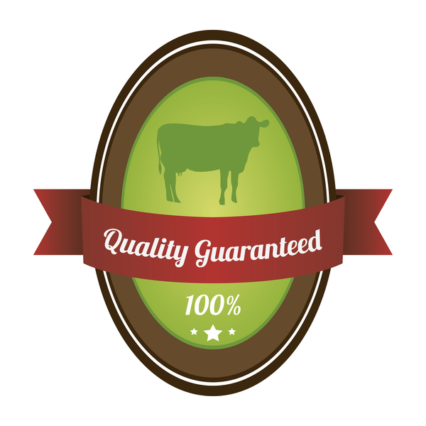 Quality guargnteed farm labels vector 02  