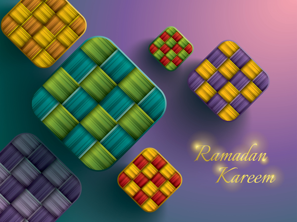 Ramadan ketupat background vector  