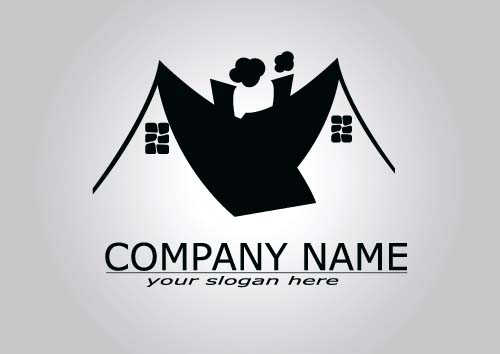 Real estate company logos vectors 04  