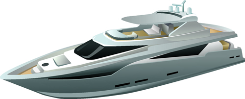 Realistic yacht model design 02 vector  