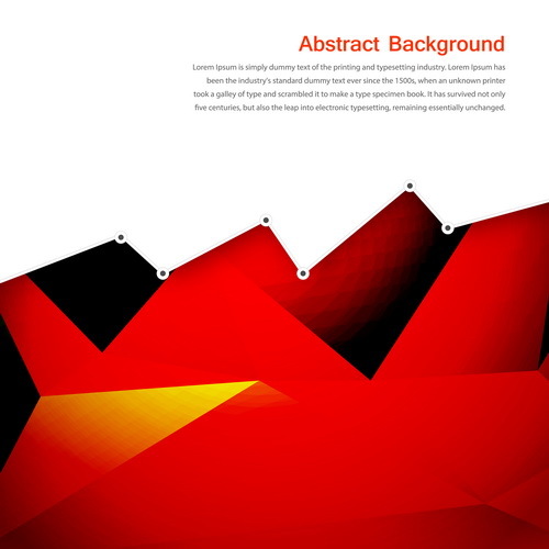 Red with black geometry background vector 02  