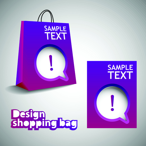 Vector set of Creative Shopping bags design elements 02  