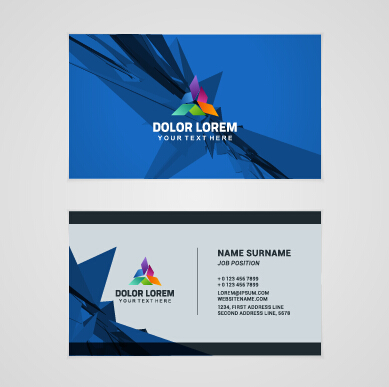 Template company business cards set vector 08  