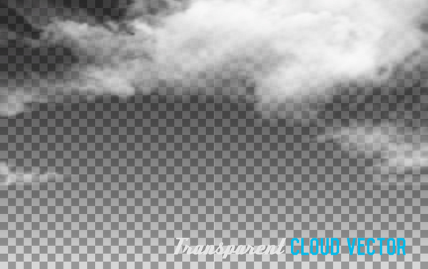 透明雲ベクトル材料セット 03  