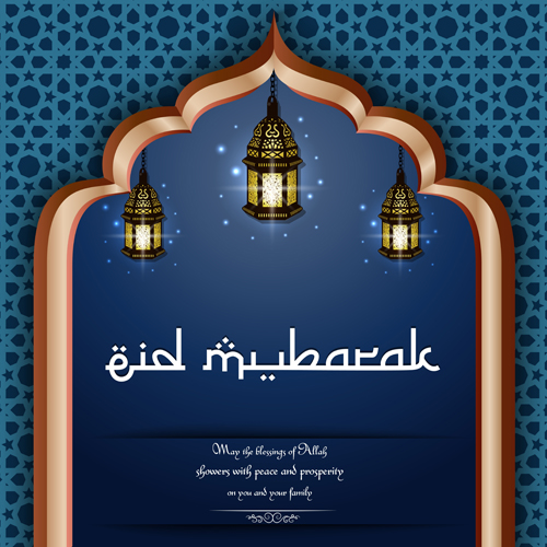 Vector Eid mubarak background graphics 02  