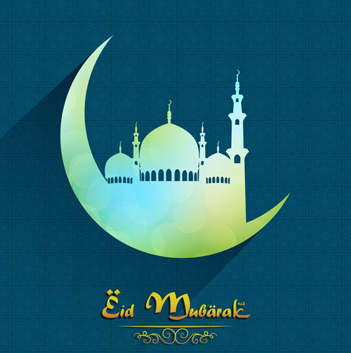 Vector Eid mubarak background graphics 11  