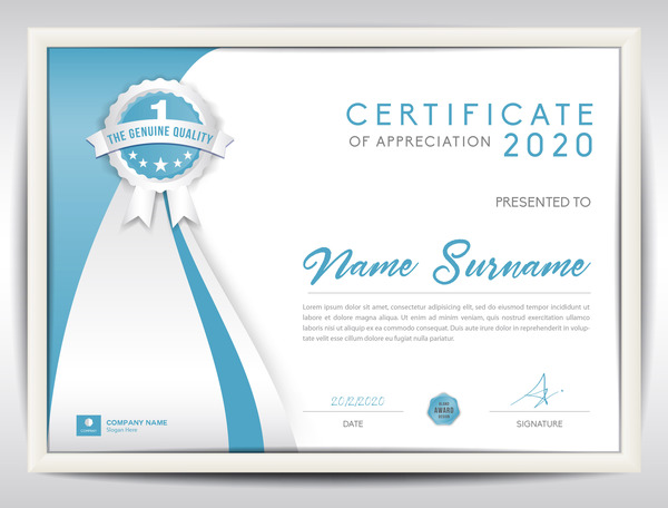 Vector certificate template with diploma design 02  