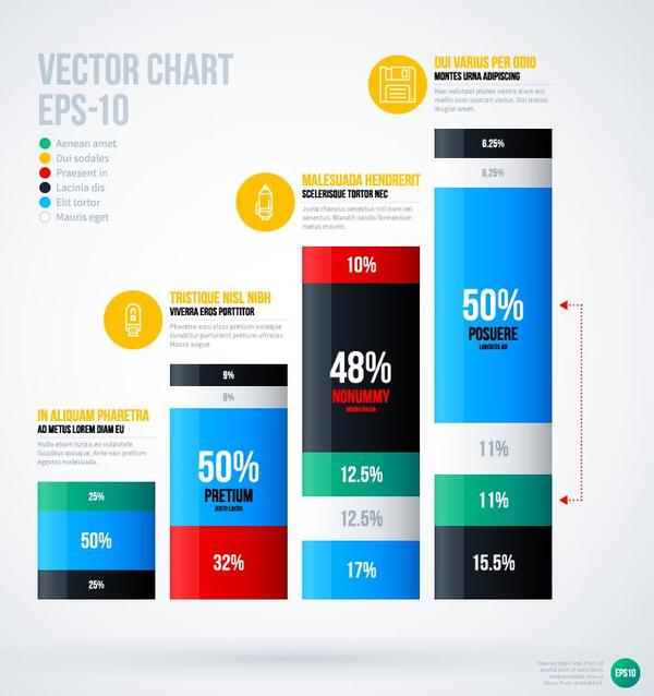 Infographic Schablone 07 des Vektordiagramms  