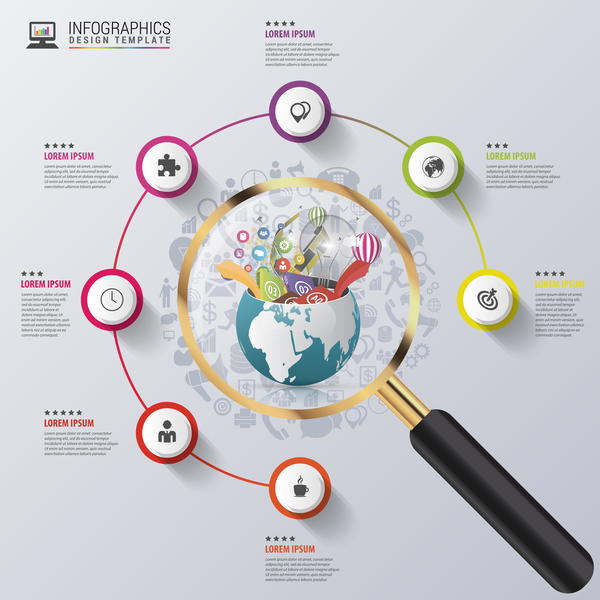 Vektor Kreativwelt Infografik Vorlage 02  