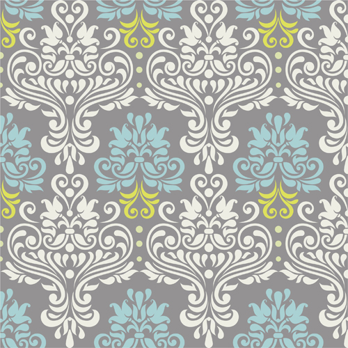 Vintage floral decor pattern seamless vector  