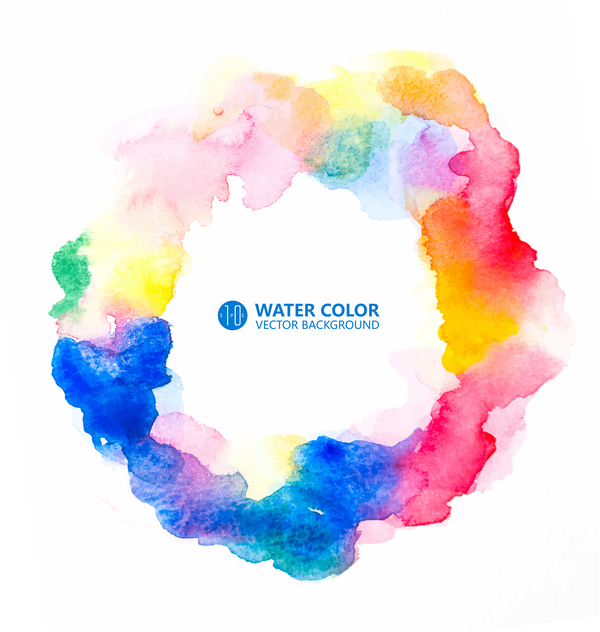 Water color paint vector background 07  
