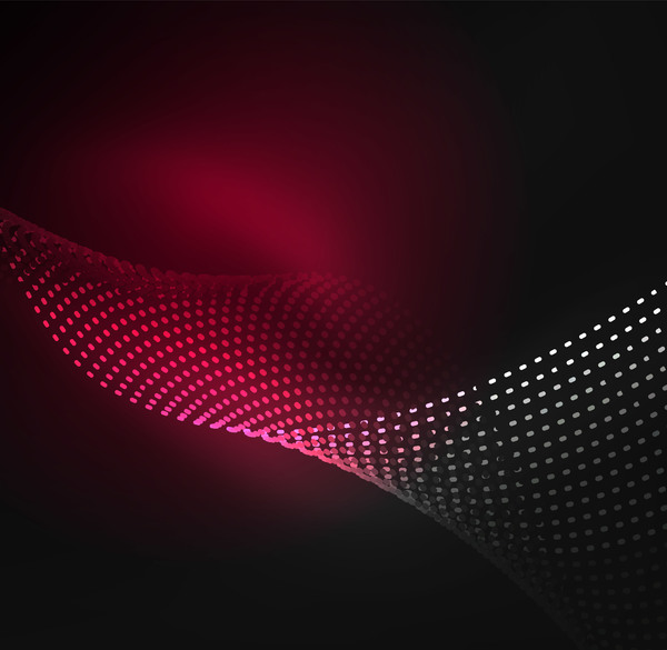 Wavy particles effect abstract background vector 01  