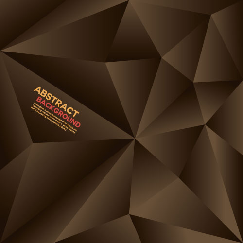 brown polygon abstract background vector  