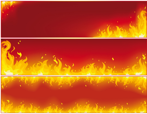 Different Fire vector illustration set 02  