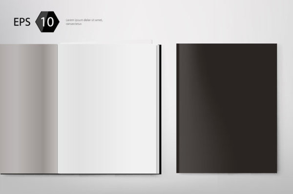 Set of Album and magazine template blank page vector 06  