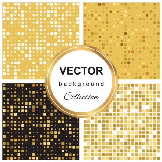 Abstract goud backgroun kunst vector set 09  