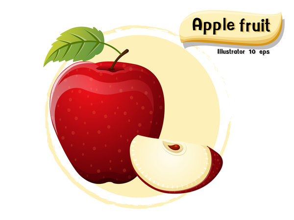 Apple fruit illustration vector  