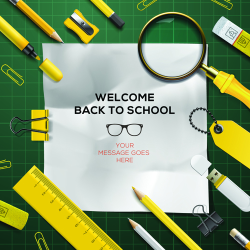 Back to school background graphics vector 02  