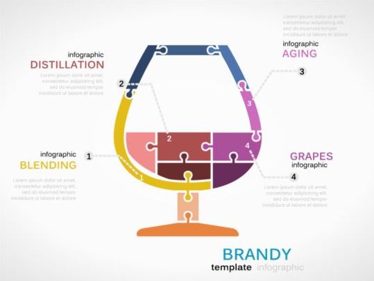 Brandy infographies modèle vecteur  