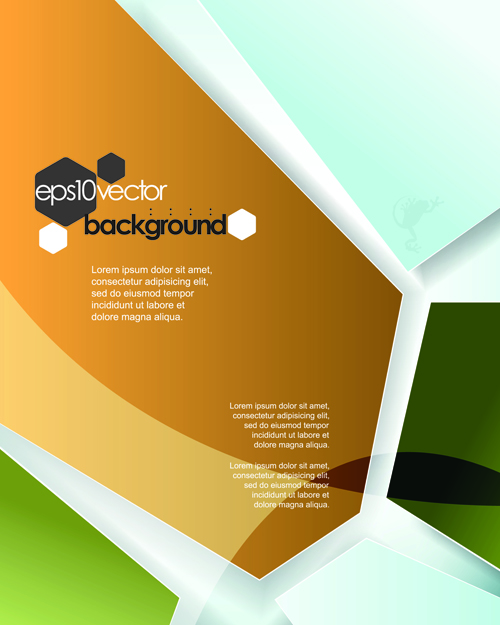 Business style modern background vector set 03  