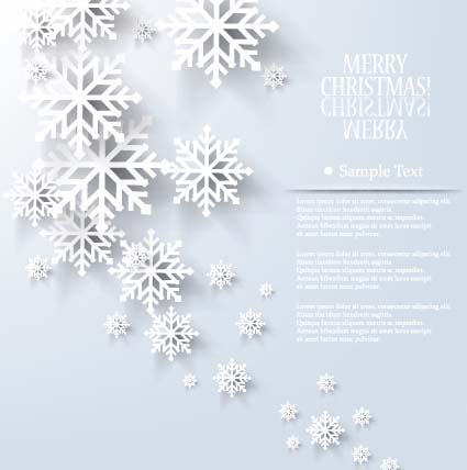Christmas elegant snowflake background vector 02  