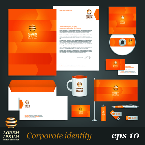 Corporate Identity Kit vector Templates 01  