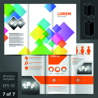 Creative business brochure and booklet design vector 01  