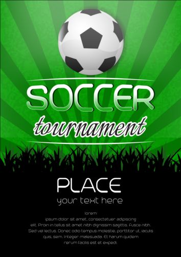 Football tournament poster design vector  