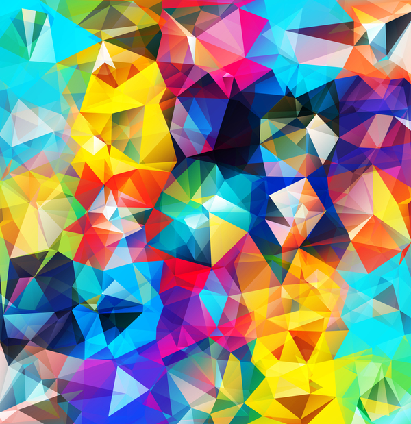 Geometrische Polygon farbigen Hintergrund Vektoren 04  