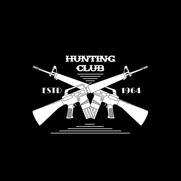 Hunting club logo design vector 02  