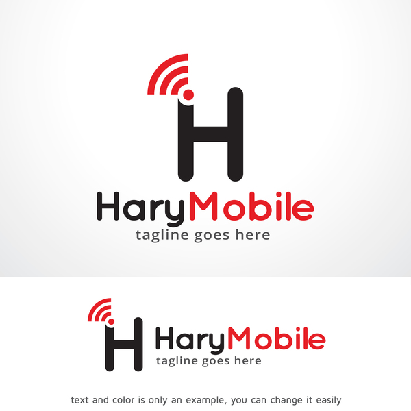 Buchstabe H Mobile Logo Vektor  