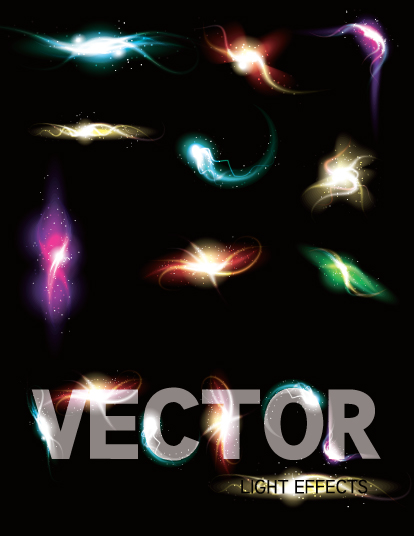 Light smoke effects design vector 01  