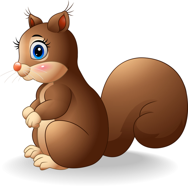Little squirrel cartoon vector  