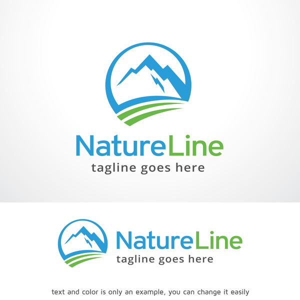 自然の行ベクトルのロゴ  