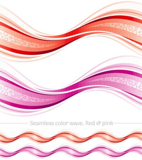 Бесшовные цветовой волны абстрактный вектор 09  