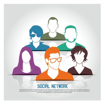 Social network business people vector 03  