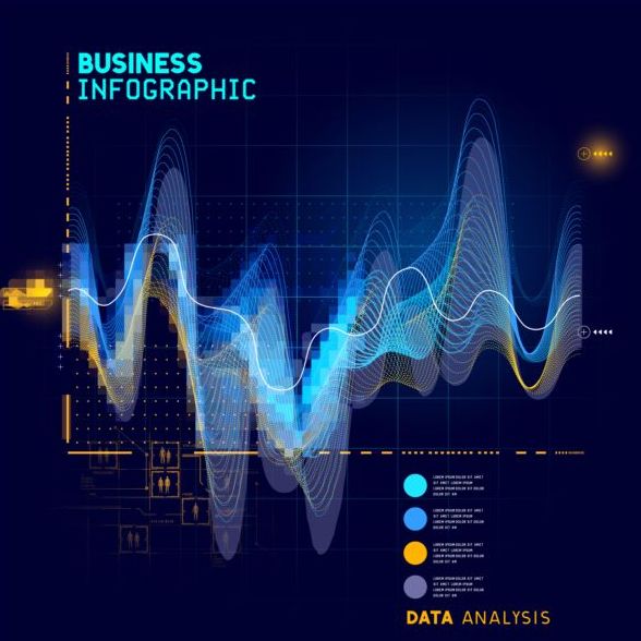 ビジネス インフォ グラフィック テンプレート ベクトル 05 技術要素  