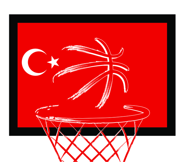 Vecteur de fond de basket-ball de styles turcs 05  